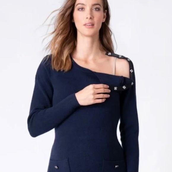 NEW Seraphine Knitted maternity and nursing dress with pockets - Picture 2 of 4